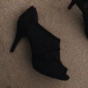 Black Open-Toe Booties!